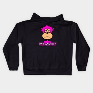 pink monkey Kids Hoodie